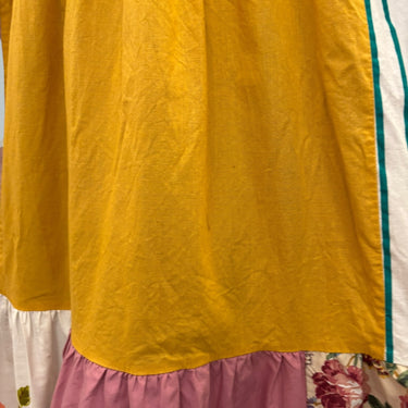 Robe chemise patchwork en tissus revalorisé pour femmes S-M