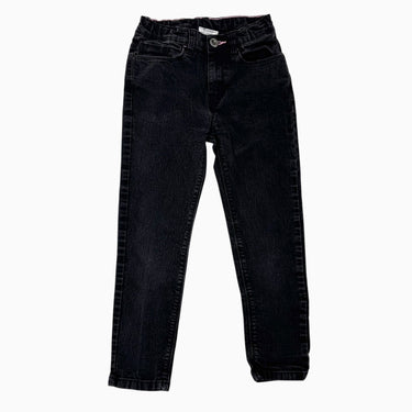 Jeans noir en coton et poly 8Y