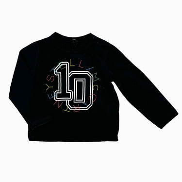 Chandail noir en coton avec logo imprimé 3Y