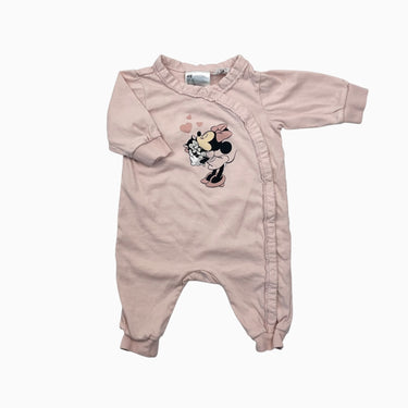 Pyjama rose pâle en coton à imprimé Minnie Mouse 1-2M