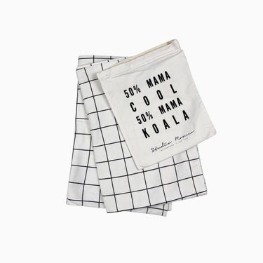 Écharpe de portage blanche carreautée bio taille 1