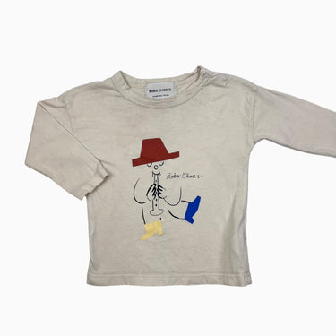 Chandail vanille 'bonhomme avec flûte' 9M