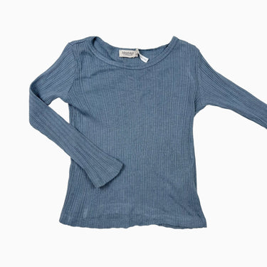 Chandail bleu en coton cotelé et modal 3Y