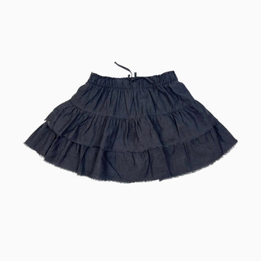 Jupe anthracite en lin et coton avec short intégré 9-10Y