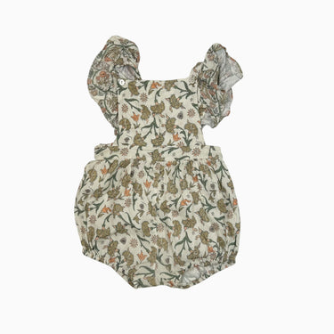 Barboteuse fleurie en mousseline 12M
