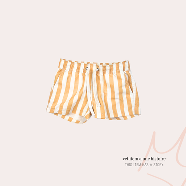 Maillot avec filet intégré à rayures oranges 4Y