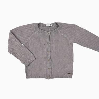 Cardigan taupe en tricot 24M