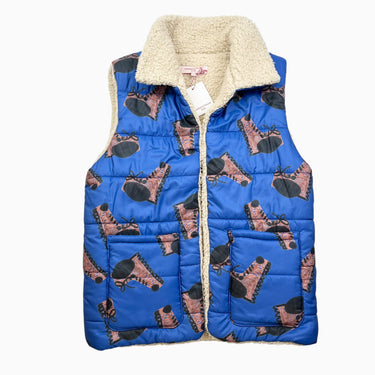 Veste sans manche matelassé doublé en sherpa 9-10Y