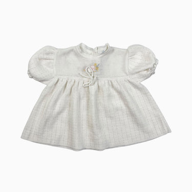 Tunique vintage blanche 'canard brodé' pointelle 3M