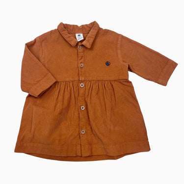 Robe caramel en corduroy 6M