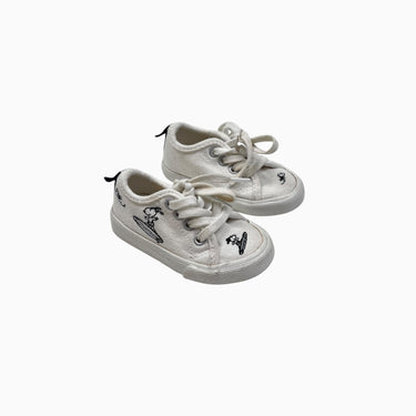 Sneakers blanches à lacet 'peanut' 18EU