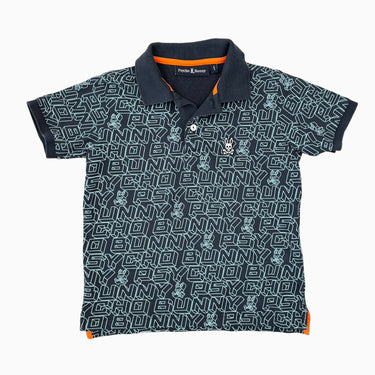 T-shirt à col polo en coton piqué à imprimé logo 7-8Y