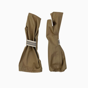 Mitaines ocre de pluie en poly recyclé 2-4Y