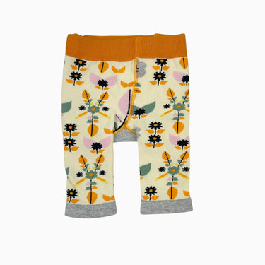 Legging vanille à motifs en tricot 0-6M