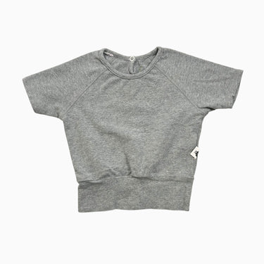 T-shirt gris en coton et spandex S 3-6M
