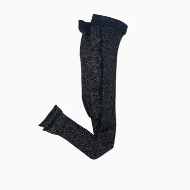 Bas noir à paillettes dorées sans pied 18-24M