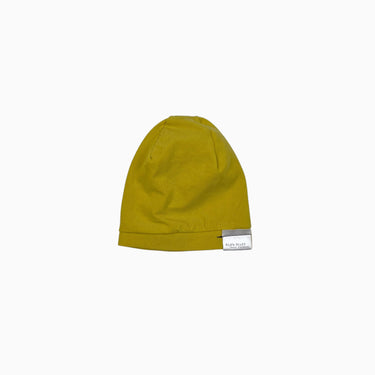 Bonnet jaune de naissance en coton et spandex 0-6M