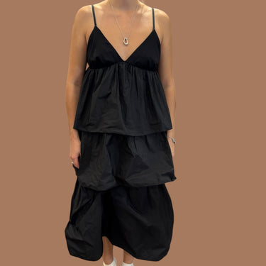 Robe noire en poly pour femmes M