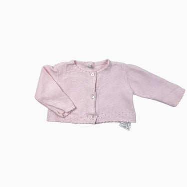 Cardigan rose en tricot 0-1M