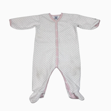 Pyjama blanc étoiles en velours 12M