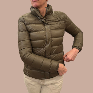 Manteau style puffer olive pour femmes S