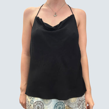 Camisole noire en viscose pour femmes 6US