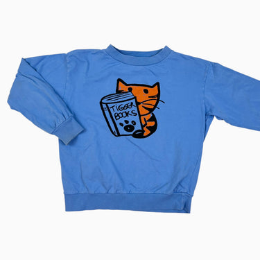 Pull bleu 'chat' 7-8Y