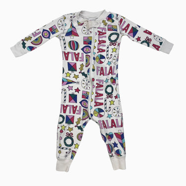 Pyjama crème en coton bio à imprimé 'FALALA' 12-18M