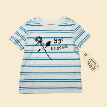 T-shirt rayé bleu/blanc 99 cents 4-5Y