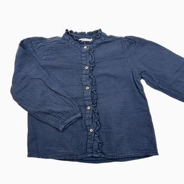 Blouse marine en mousseline 10Y