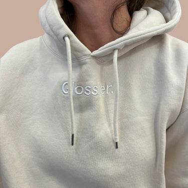 Pull à capuchon vanille en coton et poly pour femmes L