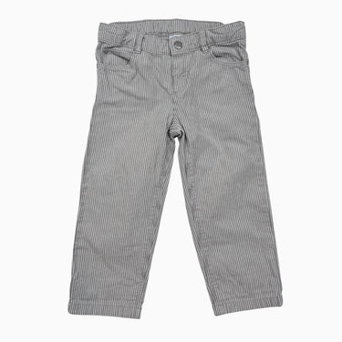 Pantalon 'chino' sable en coton à fines rayures 24M