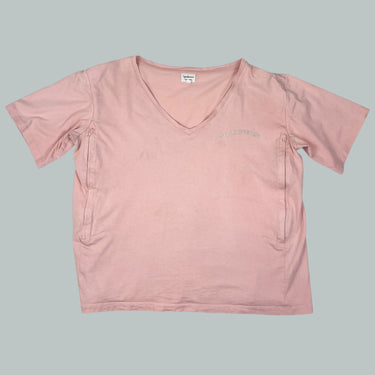 T-shirt d'allaitement rose en coton pour femmes L