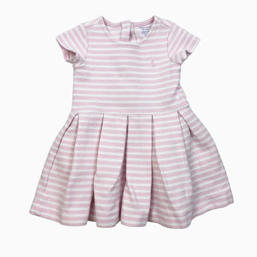 Robe à rayures roses et blanches 18M