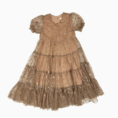 Robe en tulle doublée latté 'étoiles' 6Y