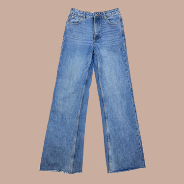 Jeans à jambes évasées en coton 100% pour femmes 4US-36EU