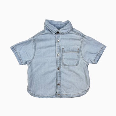 Chemise en denim clair 9-12M
