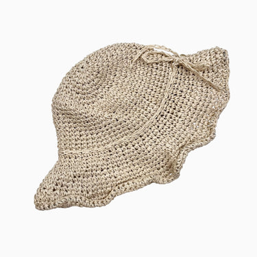 Chapeau soleil en osier pâle 55-60cm 6Y-adulte