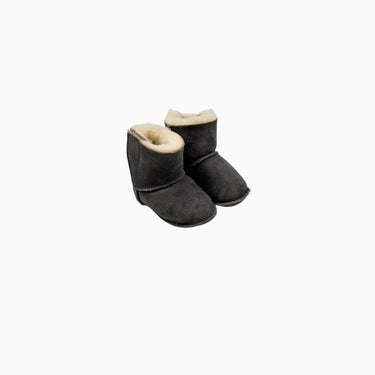 Bottes à semelle souple grises doublées 11.5CM 9-12M