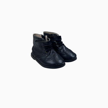 Bottines noires à velcro avec zip 7US