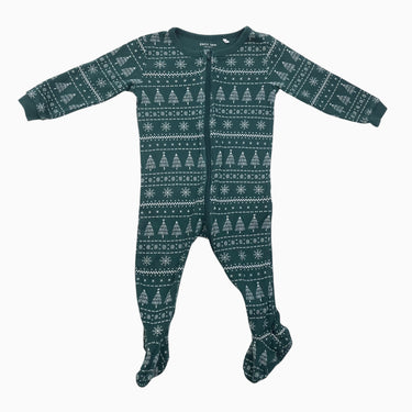 Pyjama vert 'sapins et flocons' 9M