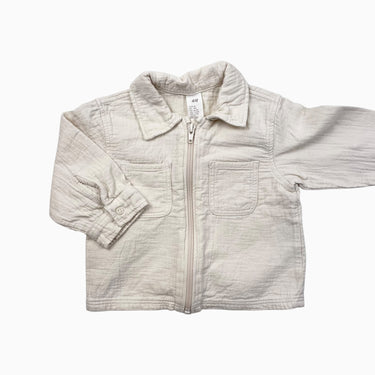 Veste vanille en mousseline 6-9M