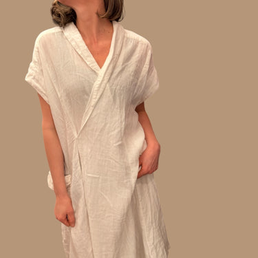 Sortie de plage blanche en mousseline de coton pour femmes OS