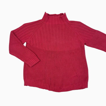 Pull rouge en tricot 6-7Y