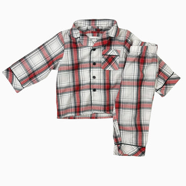 Pyjama en poly recyclé à carreaux 18M