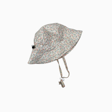 Chapeau soleil fleuri pêche 2-4Y