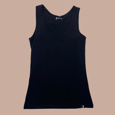 Cami noire 'Maureen' en poly et spandex pour femmes XS
