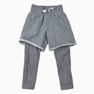Jogger avec short intégré gris 5-6Y