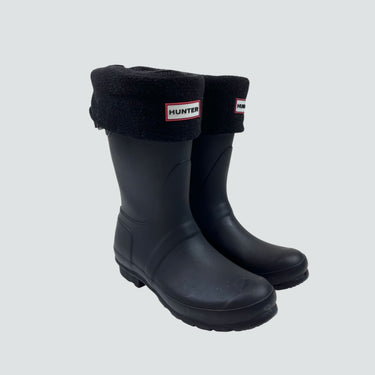 Bottes de pluie noires avec insert pour femmes 6US-37EU