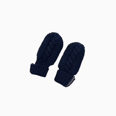 Mitaines marine en tricot doublées en polar 0-6M